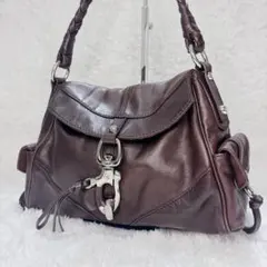 Francesco Biasia Braided Leather Bag Y2K