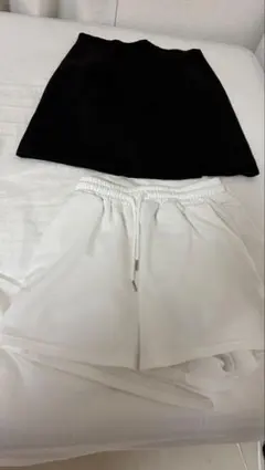 黒白ミニスカートとショートパンツセット 5点