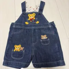 お値下げ ミキハウス デニム オーバーオール ロンパース