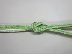O未使用品 帯締め 夏物 手組 平組 長尺 黄緑■N80401-42