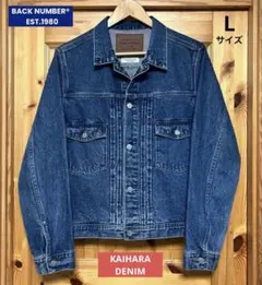 BACK NUMBER®︎ カイハラ 和紙デニム2ndタイプデニムジャケット［L］