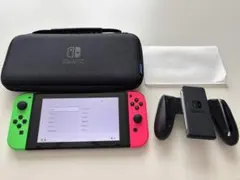 Nintendo Switch 本体 ネオングリーン ピンク ドッグ付き - メルカリ