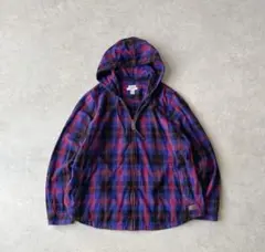 L.L.Bean チェック柄 ネルパーカー ジップパーカー マドラスチェック