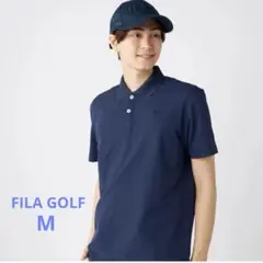 FILA GOLF フィラゴルフ ゴルフウェア 半袖ポロシャツ ネイビー Mのサムネイル