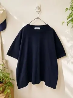 PAR ICI コットン100% ゆるTシャツ ネイビー フリーサイズのサムネイル
