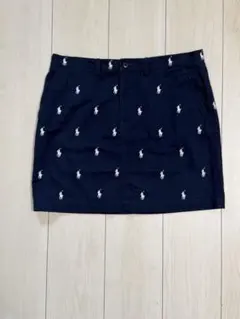 Ralph Lauren ラルフローレン 紺 ロゴ 総柄 スカート 6Mネイビーのサムネイル