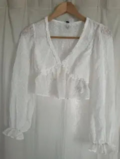 H&M シースルー　カーディガン　白