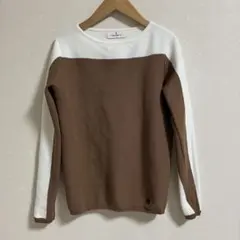 美品☆MORABITO BLANC バイカラー ニット 長袖