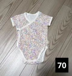 【ユニクロ】UNIQLO　ポールジョー　前開きベビー 半袖ロンパース　70cm