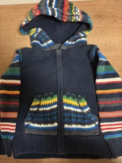 GAP ギャップ　フード付きニットジップアップパーカー