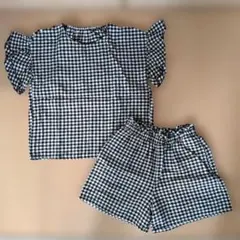 GLOBAL WORK キッズ セットアップ 130 ギンガムチェックのサムネイル