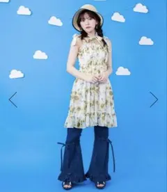 axes femme ハイウエスト レースアップ フレアデニム Lサイズのサムネイル