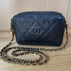 【訳あり】シャネルCHANEL マトラッセ　黒 キャビアスキン　ショルダーバッグのサムネイル
