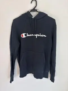 Champion ブラックフード付きパーカー Lサイズ　パーカー