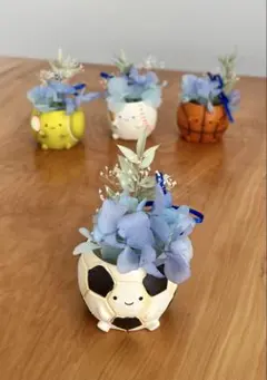 サッカー　プリザーブドフラワーアレンジメント　部活　卒業　ギフト　記念品