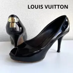 ルイヴィトン　厚底　南京錠 LV　オープントゥ　ハイヒール　パンプス　サンダルのサムネイル