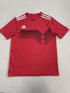 adidas サッカーウェア　Tシャツ　赤　レッドシャツ J160
