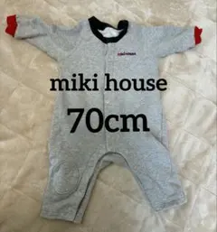 ミキハウス ロンパース 70cm 春服 男の子 女の子 スウェット生地 長袖