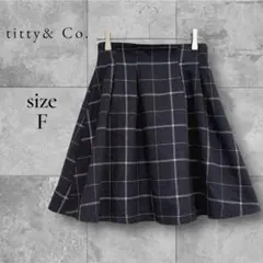 titty&Co. チェック柄 フレアスカート ミニスカート F グレーのサムネイル