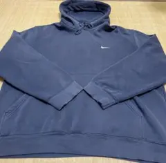 90s ナイキ　パーカー　銀タグ　ナス紺　フェード　Mサイズ　nikeのサムネイル
