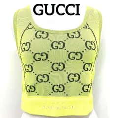 GUCCI　グッチ　タンクトップ　ノースリーブ　GGパターン　ライト　グリーンのサムネイル