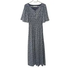 ​【美品】archives アルシーヴ花柄マキシワンピース ブルー 着用2回のみ