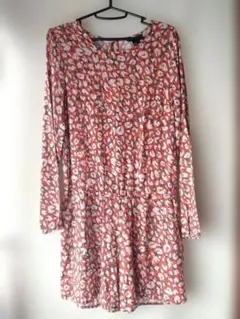 美品☆H&Mレオパード柄ショート丈オールインワン