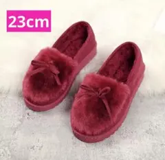 23cm モコモコ スリッポン スニーカー 冬 暖か 底ゴム滑りにくい