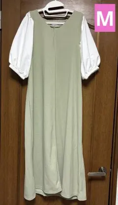 ワンピース　グリーン　しまむら