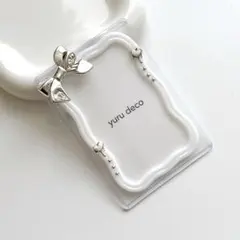 レジンデコ 硬質ケース トレカケース B8 推し活 うねうね 白 シルバー