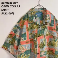 Bermuda Bayバミューダベイオープルカラーシャツ開襟シャツフラミンゴ南国