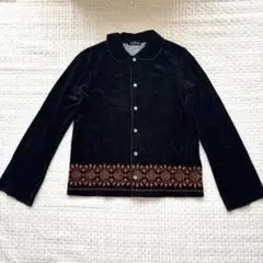 トリコ コムデギャルソン ベロア 刺繍 シワ加工 カットソーのサムネイル