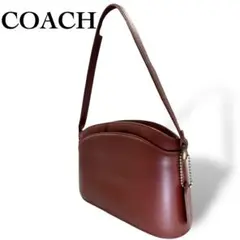 美品 OLDCOACH ショルダーバッグ チャーム付 レザー ブラウン