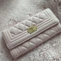 の*り様 CHaNEL ノベルティ ピンク キルティング長財布
