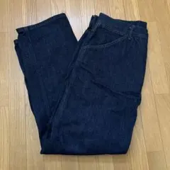 ユニクロ　ワイドフィットジーンズ　紺色 33インチ