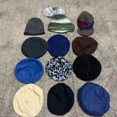 まとめ売り　ベレー帽　9個　ニット帽2個　他