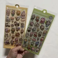 ラブブ　ボンボンウォーターシール 2枚　3Dシール 立体