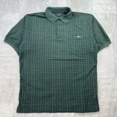 90s 00s GANT GOLF ヴィンテージポロシャツ チェック グリーン