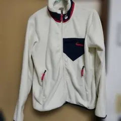 ホワイト フリースジャケット Sサイズ