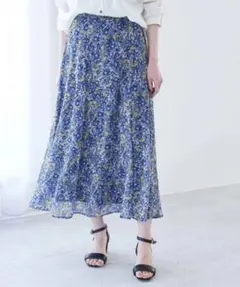 ロペピクニック ロングスカート ブルー 青 38 Mサイズ