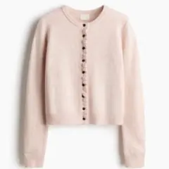 フリルトリムカーディガン　ピンク