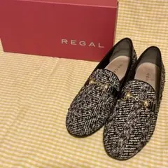 リーガル REGAL ツイード ビットモカローファー 24cm 箱つき