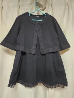COMME CA ISM 130サイズ・ブラックワンピース ・ボレロのセット