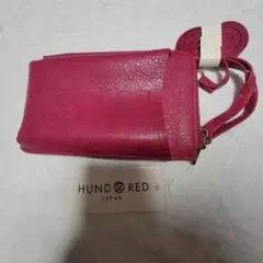 HUNDRED RED HR01 赤 スマホショルダーバッグ
