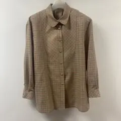 仲*オ様 レリアン　チェック柄長袖シャツ