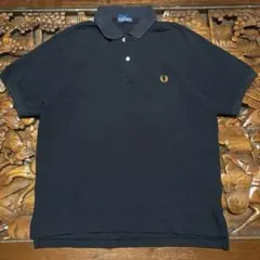 FRED PERRY ブラック　オレンジロゴ　 ポロシャツ LL 日本製