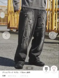 WEGO トライバルフリンジデニムパンツ