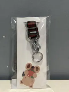 familiar ファミリアチェック柄 ショルダーストラップ 赤系B1