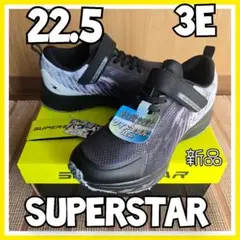 ムーンスター スーパースター パワーバネ 新品 22.5 ワイド 3E ブラック