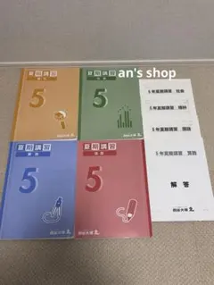 四谷大塚 4年 夏期講習 テキスト 算数 国語 理科 社会 解答付 - メルカリ